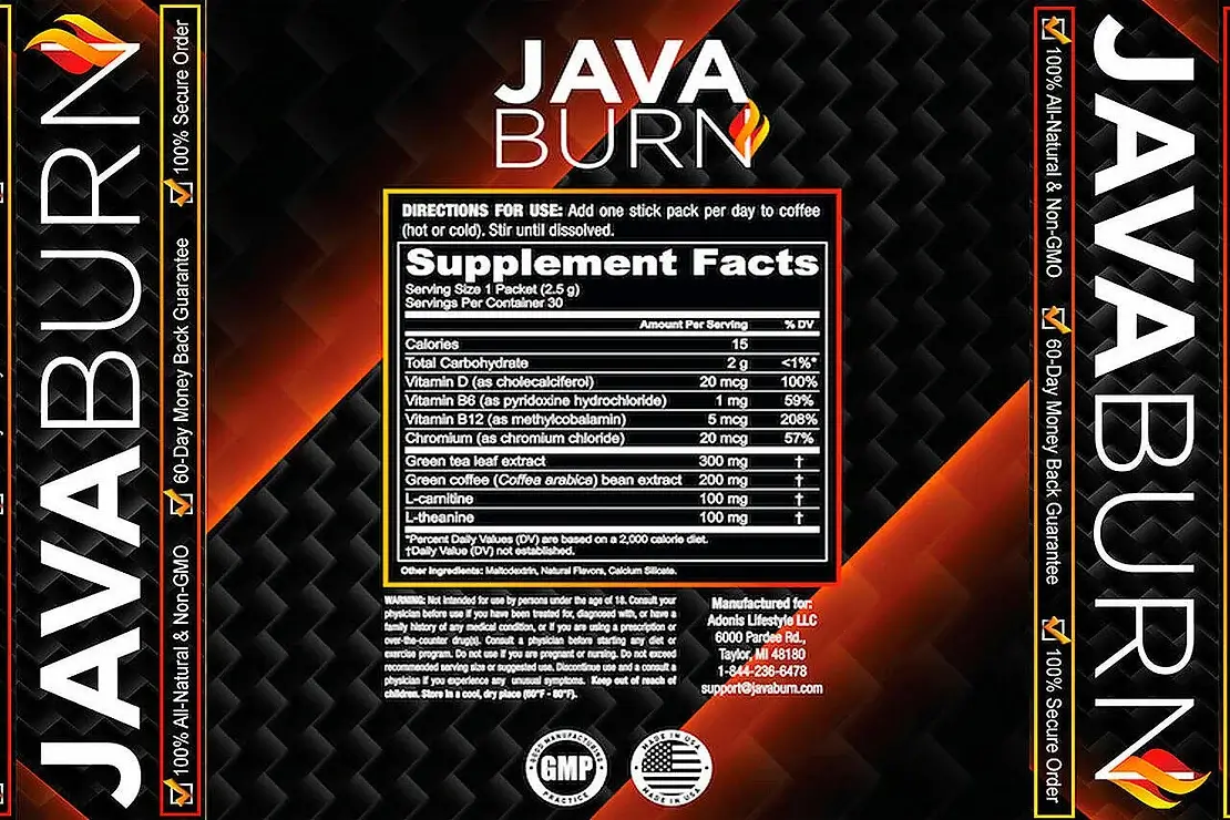 Java burn supplement facts
